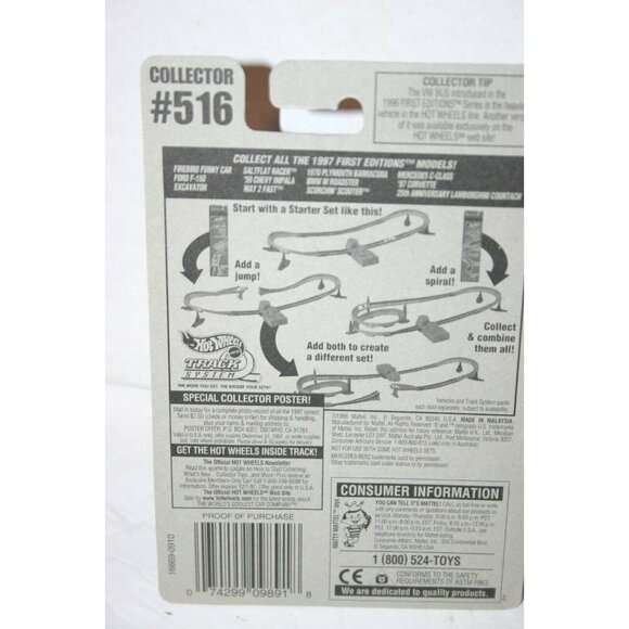 Hot Wheels 1997 First Editions Mercedes C Class # 516  black - Picture 4 of 4